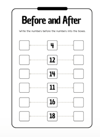 numbers worksheet sample page